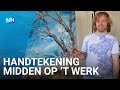 Kunstenaar met downsyndroom heeft zijn eerste expositie
