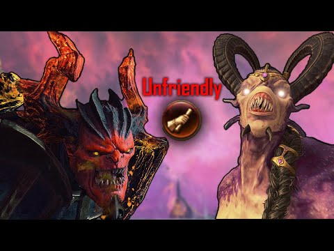 Slaanesh Unfriendly Diplomacy Lines To Daemon Prince - Total War Warhammer 3