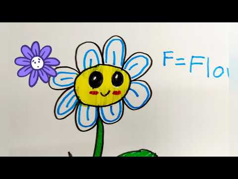 How to draw and paint a Flower for kids. Easy and cute drawing. Inspired by #little_fun_art