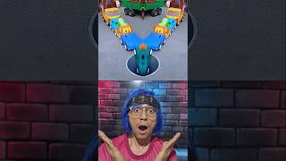 CNG 픽업트럭이 피트에서 초록색과 파란색 택시, 보라색 차를 밀고 있다. #jcbtoy #jcb #jcbjcb #jcbvideo #vairal