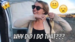 I CUT MY OWN HAIR... 😮 | #vanlife