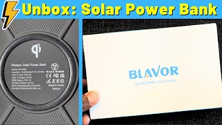 Blavor Solar Charging Bank Unboxing
