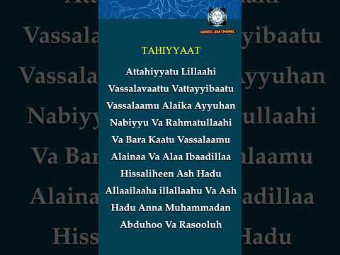#attahiyat Tahiyyat