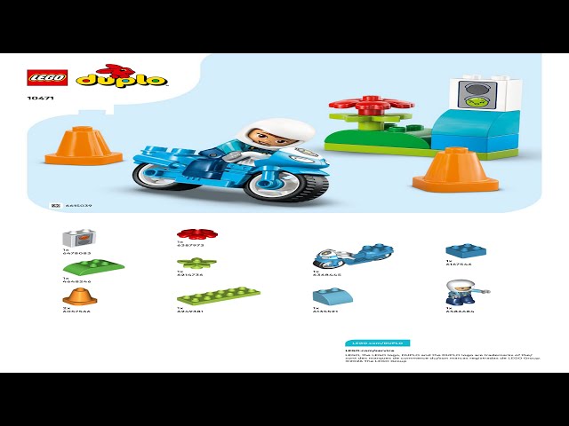 Vídeo relacionado con LEGO Duplo Moto de Policía Azul - Juego Educativo para la Motricidad Fina con Moto de Juguete, Figura de Policía y Semáforo - Regalo de Cumpleaños para Niños y Niñas de 2+ Años - 10471
