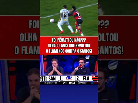 FOI PÊNALTI OU NÃO??? OLHA O LANCE QUE REVOLTOU O FLAMENGO CONTRA O SANTOS DE NEYMAR!