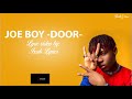 Joe Boy - Door Lyric video