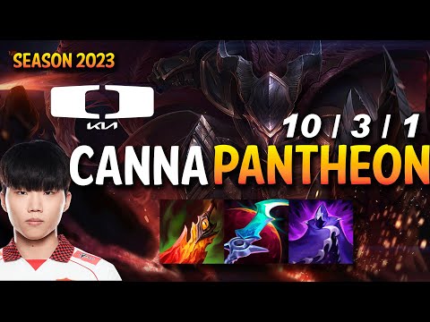 DK Canna PANTHEON vs TRYNDAMERE Top - KR Ranked