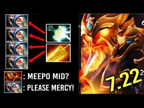 HOW TO COUNTER MEEPO MID 7.22 Electric Fist Ember Max Burn Damage Crazy Gameplay Dota 2