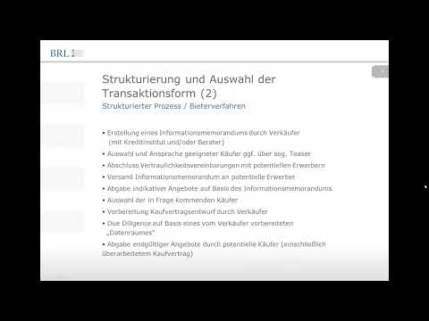 Der Unternehmenskauf - Die einzelnen Verfahrensschritte