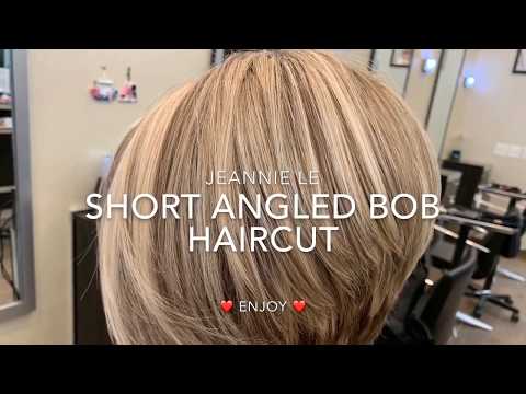 Short Angled Bob Haircut