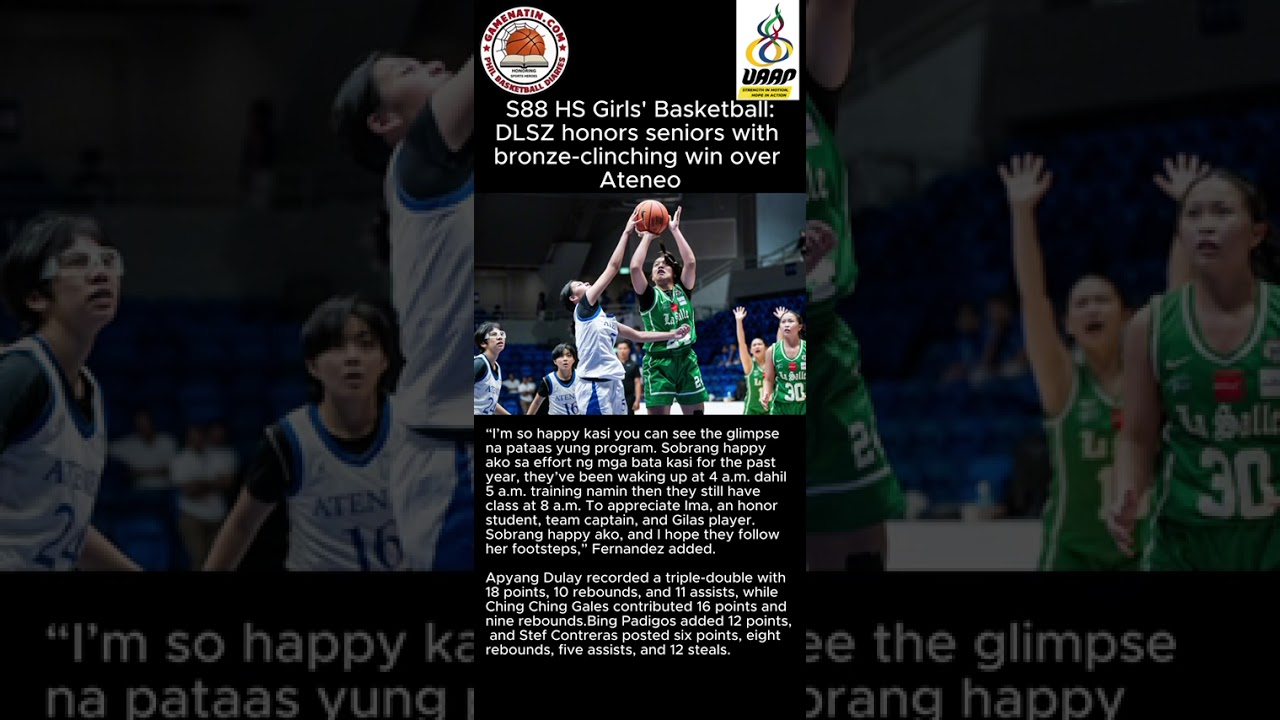 UAAP Girls' Basketball: DLSU grabs third place after destroying Ateneo by 53 points