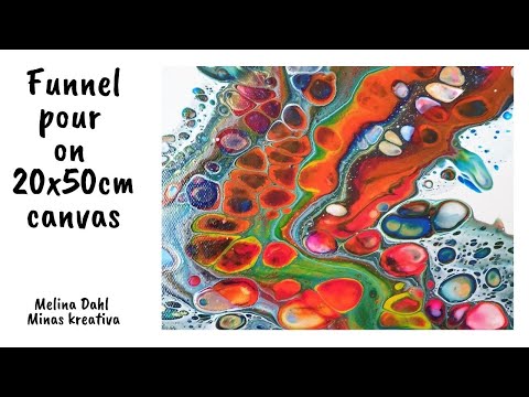 Saturday pouring - Acrylic pour Funnel pour, beautiful colours