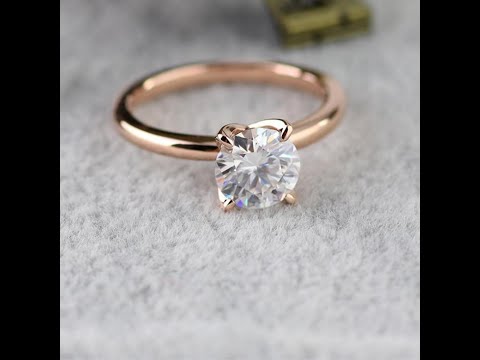 1ct Round Moissanite Solitaire Engagement Ring in 9ct Rose Gold | South Africa