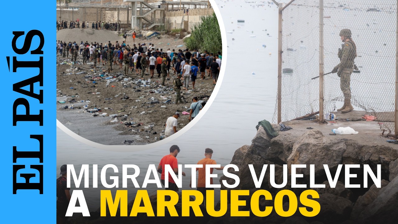 MILES de PERSONAS vuelven a MARRUECOS tras cruzar la frontera con CEUTA | EL PAÍS