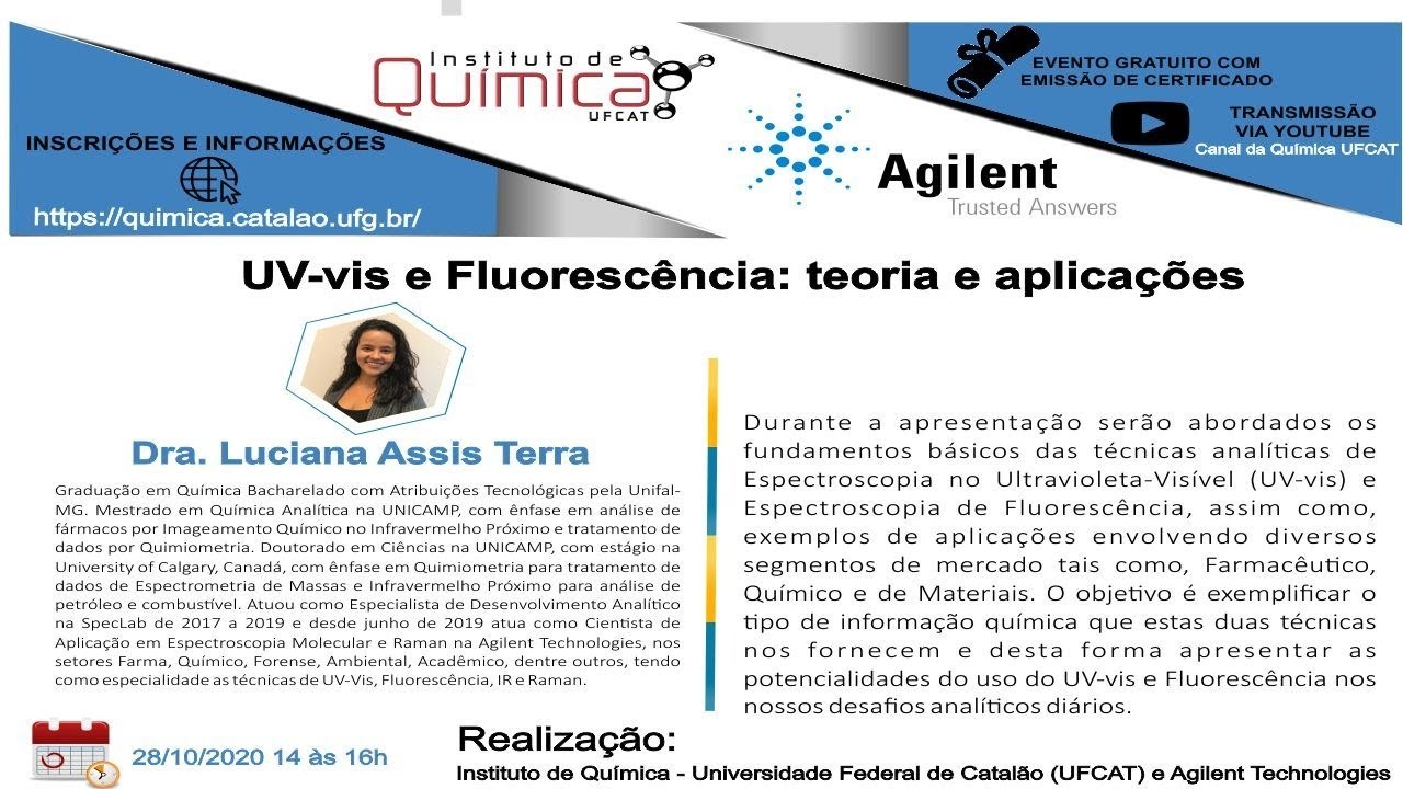 UV-Vis e Fluorescência: teoria e aplicações.