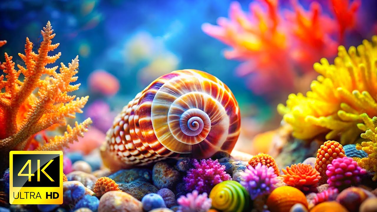 [NEW] 4HRS Stunning 4K Underwater Footage Rare & Colorful Sea Life Video, Sleep Meditation Music