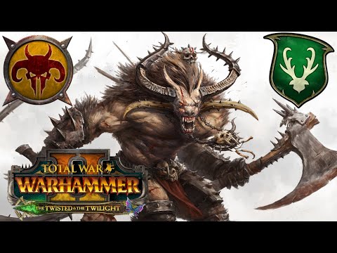 The New And Improved Khazrak And Hawk Riders. Beastmen Vs Wood Elves. Total War Warhammer 2. New DLC
