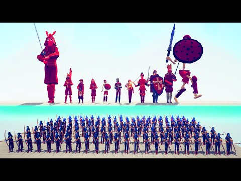 ALL SWORD UNITS vs 100x EVERY RANGED UNITS | TABS - Totally Accurate Battle Simulator