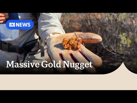 Prospector finds massive gold nugget while filming YouTube tutorial | ABC News