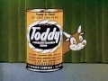 TODDY CHOCOLATE DRINK VINTAGE DRIVE IN THEATER CARTOON AD Fun