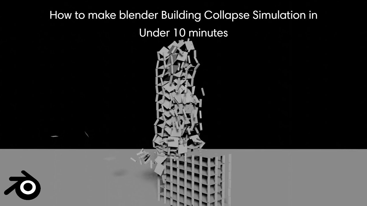 How to make a Blender Building Collapse Simulation in Under 10 minutes.