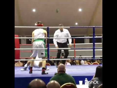 Habib Akram in action for East London Boxing Academy