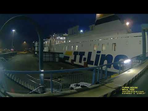 ferry m/s Tom Sawyer  -  TT - Line, Rostock 2020.12.02