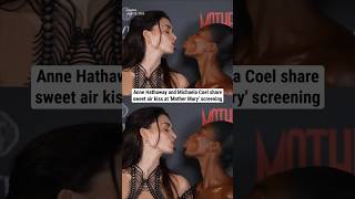 Anne Hathaway and Michaela Coel share sweet air kiss at 'Mother Mary' screening