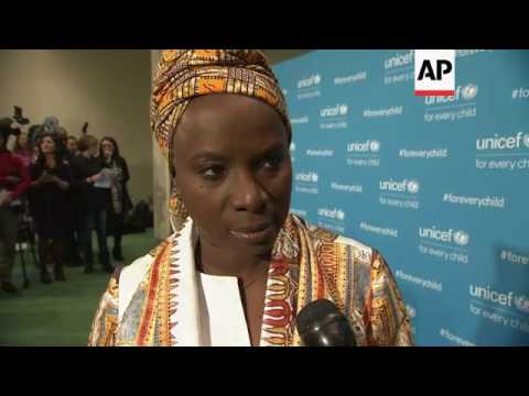 AP EXCLUSIVE: David Beckham, Orlando Bloom, Priyanka Chopra and Millie Bobby Brown attend UNICEF 70t