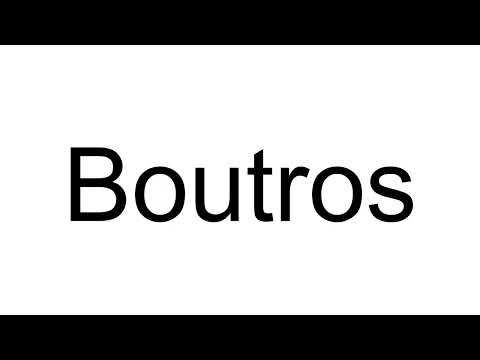 How to Pronounce Boutros (Arabic)