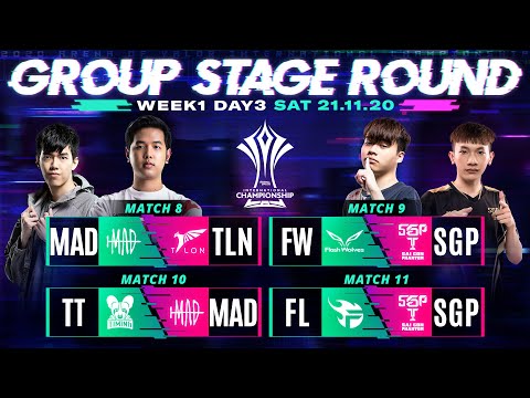 AIC 2020 | Group Stage | Week 1 Day 3 (Part 1)
