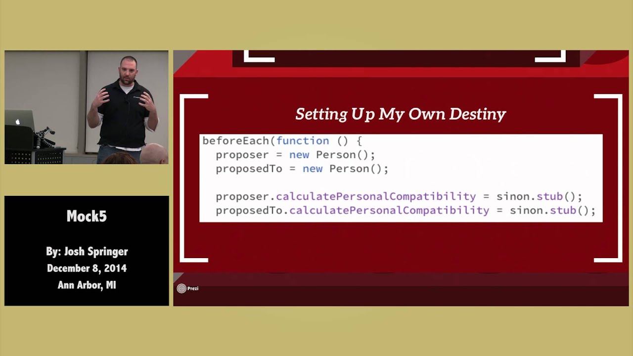 Mock5 - JavaScript Mocking / Unit Testing By Josh Springer