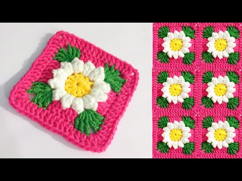 Beautiful Crochet Flower Granny Square Step by Step | Easy Pattern #crochet  #handmade