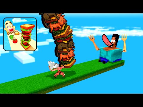 Minecraft Mobs : SANDWICH RUNNER CHALLENGE - Minecraft animation
