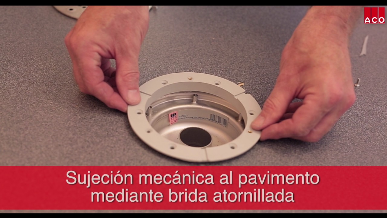 Instalación de sumideros ACO en pavimento vinílico