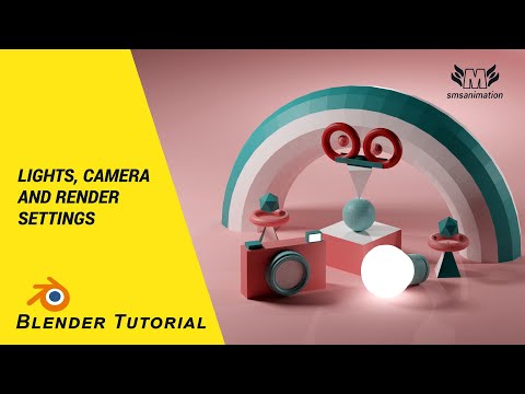 Basic Lights, Camera and Render Settings in BLENDER / Blender tutorial