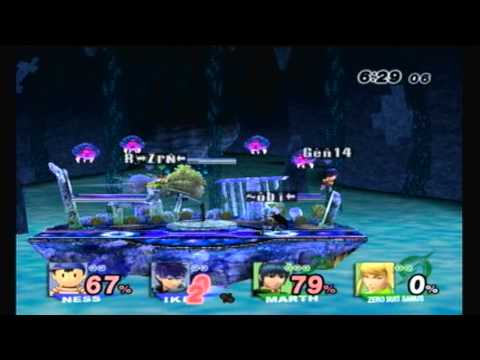 Killerobi170(Marth) & ZeroN(ZeroSuitSamus) vs Gen14(Ness) & Ryuga(Ike)
