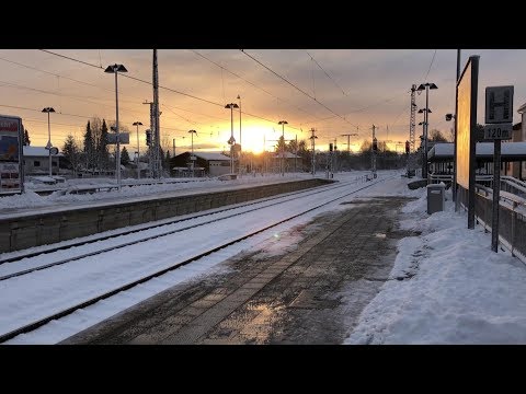 Winterstimmung im Bahnhof Holzkirchen / Oberbayern