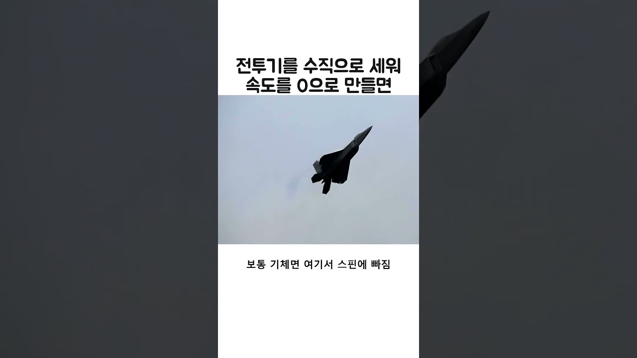 전투기를 수직으로 세우는 비행 원리