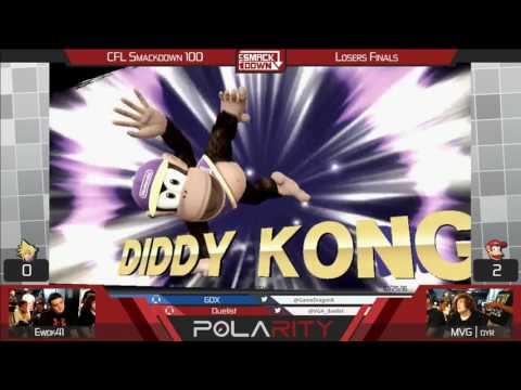 CFL Smackdown 100 WiiU - Ewok41 (Cloud) vs MVG dyr (Diddy Kong) - Losers Finals