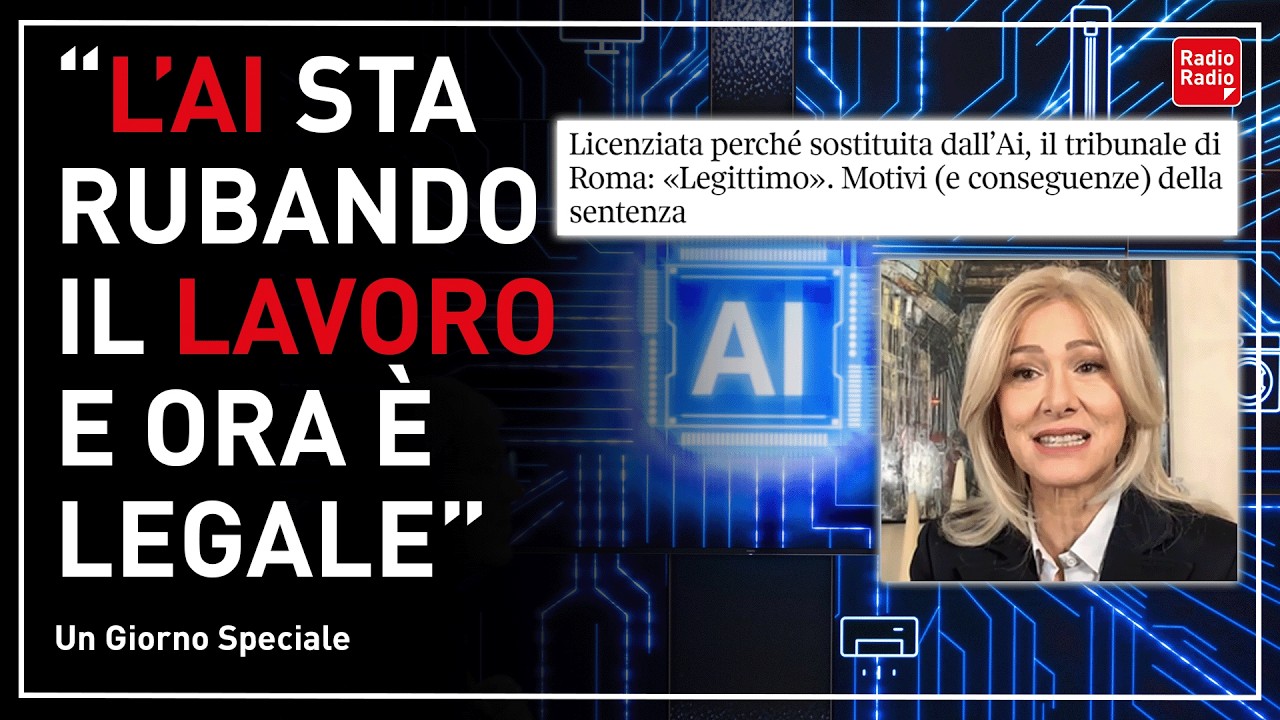 'LICENZIATA E SOSTITUITA DALL'AI', IL TRIBUNALE DI ROMA LO LEGITTIMA | Con Francesca Donato