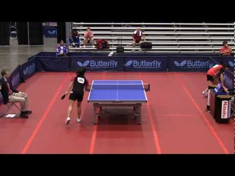 Women's Singles Rd 16: Judy Hugh vs. Jasmine Nguyen - 2011 US Table Tennis Championships