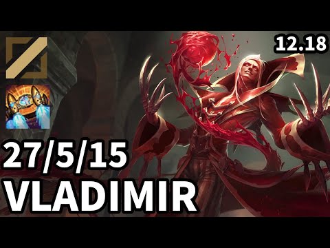 Vladimir Mid vs Lissandra - Ranked Grandmaster - Patch KR 12.18