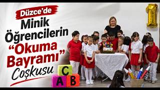 Düzcede Minik Öğrencilerin Okuma Bayramı Coşkusu