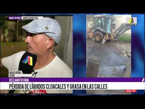 Monteagudo al 1500: vecinos denuncian pérdida de líquidos cloacales y grasa en las calles