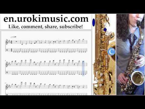 Saxophone lessons (Alto) Michael Jackson - Beat It Sheet Music Tutorial Part#1 um-i352