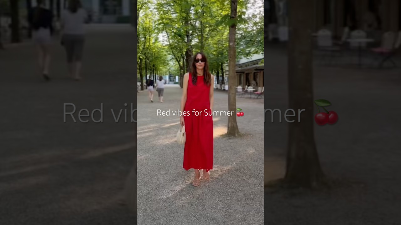 A holiday favourite: this red set that transitions effortlessly from day to night