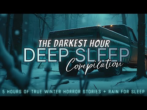 5 Hour of TRUE Scary Winter Horror Stories + rain for sleep 💤 NO ADS, just stories & black screen 