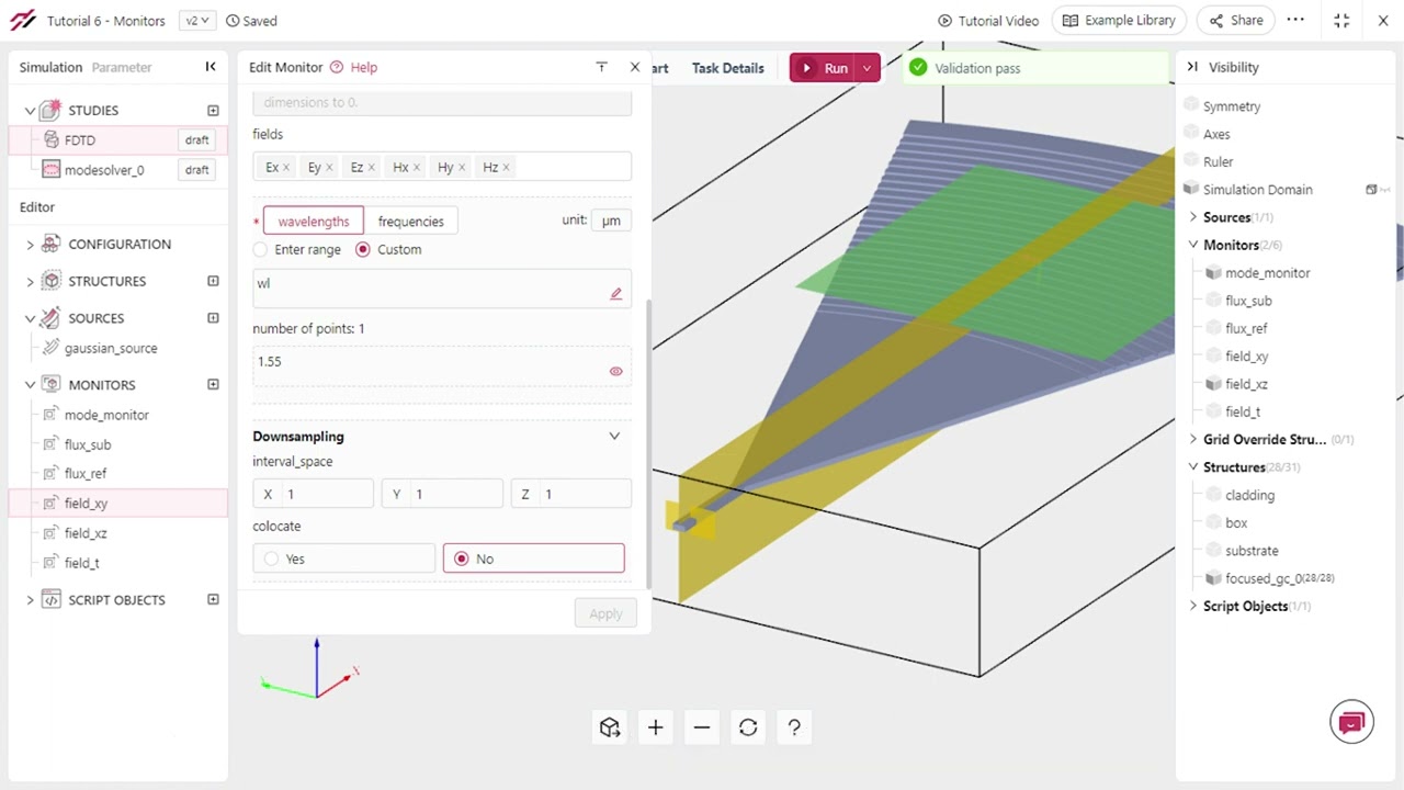 Tidy3D Tutorial 6: Mastering Monitors in FDTD Simulations with Grating Couplers Example