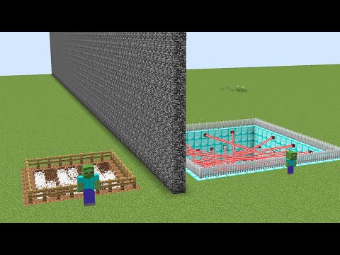 1$ FAKİR GÜVENLİ ÇUKUR EV VS 1000$ ZENGİN GÜVENLİ ÇUKUR EV 😱 - Minecraft